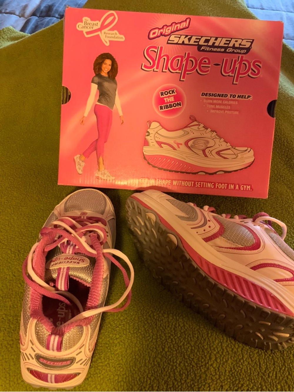 Skechers Shape-ups White and Pink Women's Fitness Sneakers